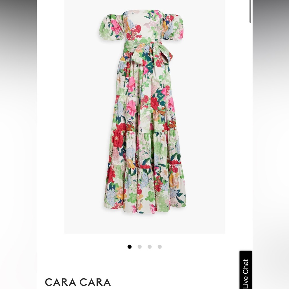 Cara Cara Wethersfield Off-the-shoulder Floral-print Cotton-poplin Maxi Dress
